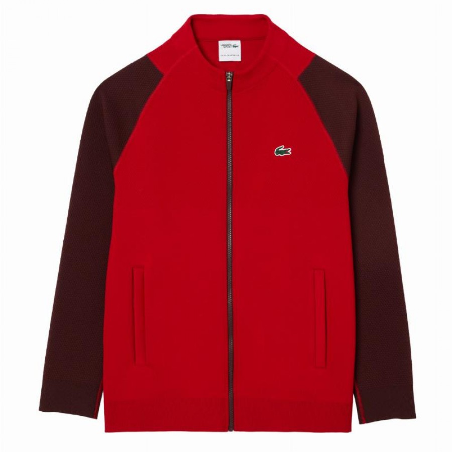 Chaqueta Lacoste Novak Djokovic Burdeos  Oferta + Barato