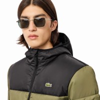 Chaqueta Lacoste Verde Kaki Negro  Oferta + Barato