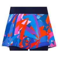 Falda Bidi Badu Estampa Estampada Ondulada Azul Oscuro  Oferta + Barato