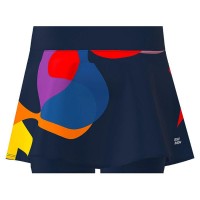 Bidi Badu Twiggy Impresso Ondulado Azul Escuro Mix Saia  Oferta + Barato