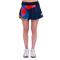 Bidi Badu Twiggy Impresso Ondulado Azul Escuro Mix Saia  Oferta + Barato