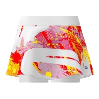 Falda Bidi Badu Wild Arts Printed Wavy Blanco Mix  Oferta + Barato