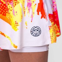 Falda Bidi Badu Wild Arts Printed Wavy Blanco Mix  Oferta + Barato