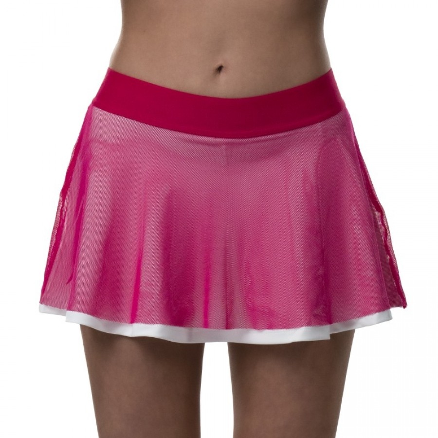 Falda Drop Shot Azalea Rosa Blanco  Offer + Cheap