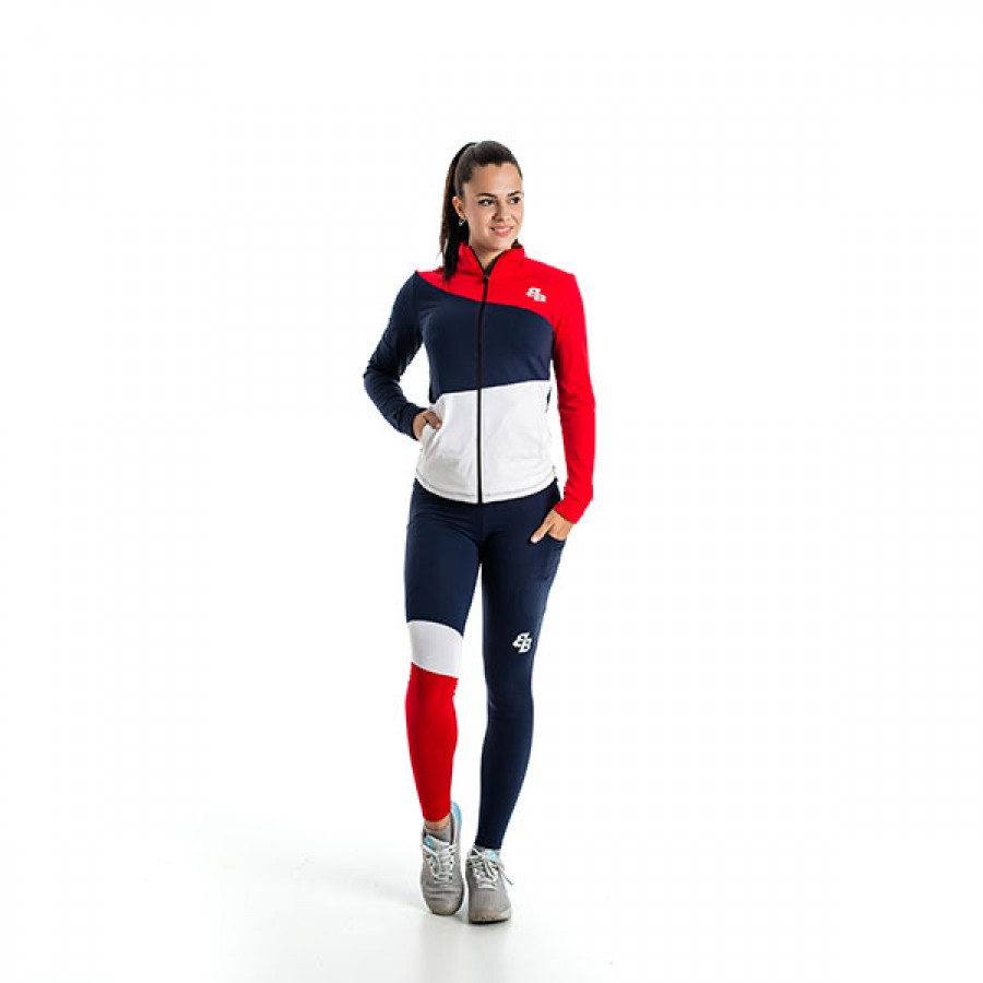 BB Nano Tights Navy Blue Red PADELPOINT BB Nano Tights Navy Blue Red