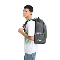 Lok Maxx Backpack Black Dark Gray Lime  Offer + Cheap