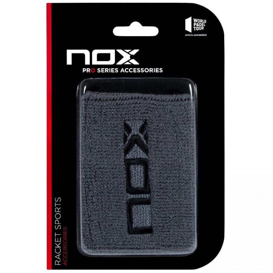 Munequeras Nox Grey Logo Black 2 Units  Offer + Cheap