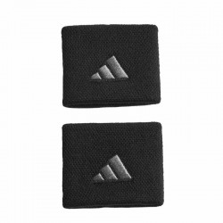 Muñequeras Adidas Negro Plata 2 Unidades