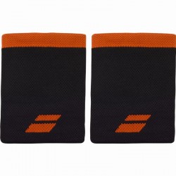 Muñequeras Babolat Logo Jumbo Negro Rojo 2 Unidades