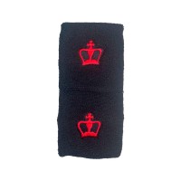 Munequeras Black Crown Cortas Negro 2 Unidades