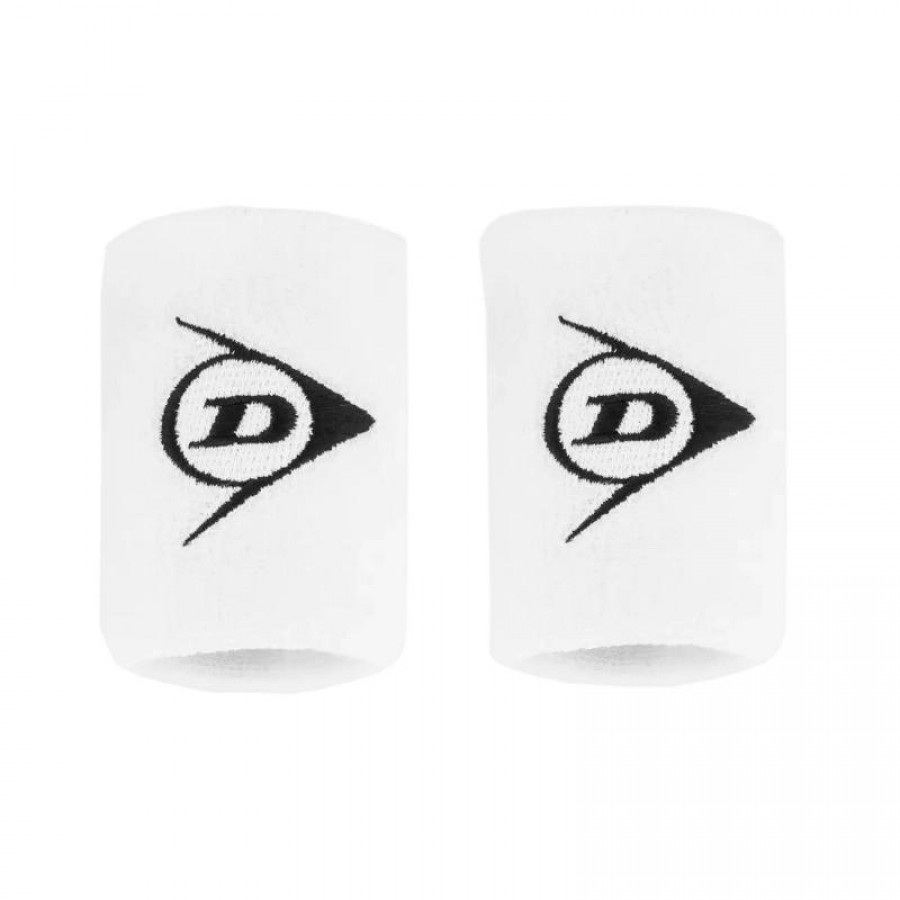 Dunlop Short White Wristbands 2 Units