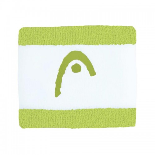 Head Striped 2.5 Lime White Wristbands 2 Units
