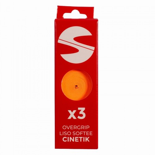 Softee Cinetik Smooth Overgrips Fluorescent Orange 3 unités
