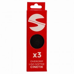 Softee Cinetik Smooth Black Overgrips 3 unità