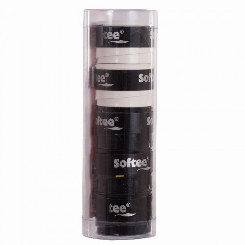 Softee Tech Smooth Black White Overgrips 5 unités