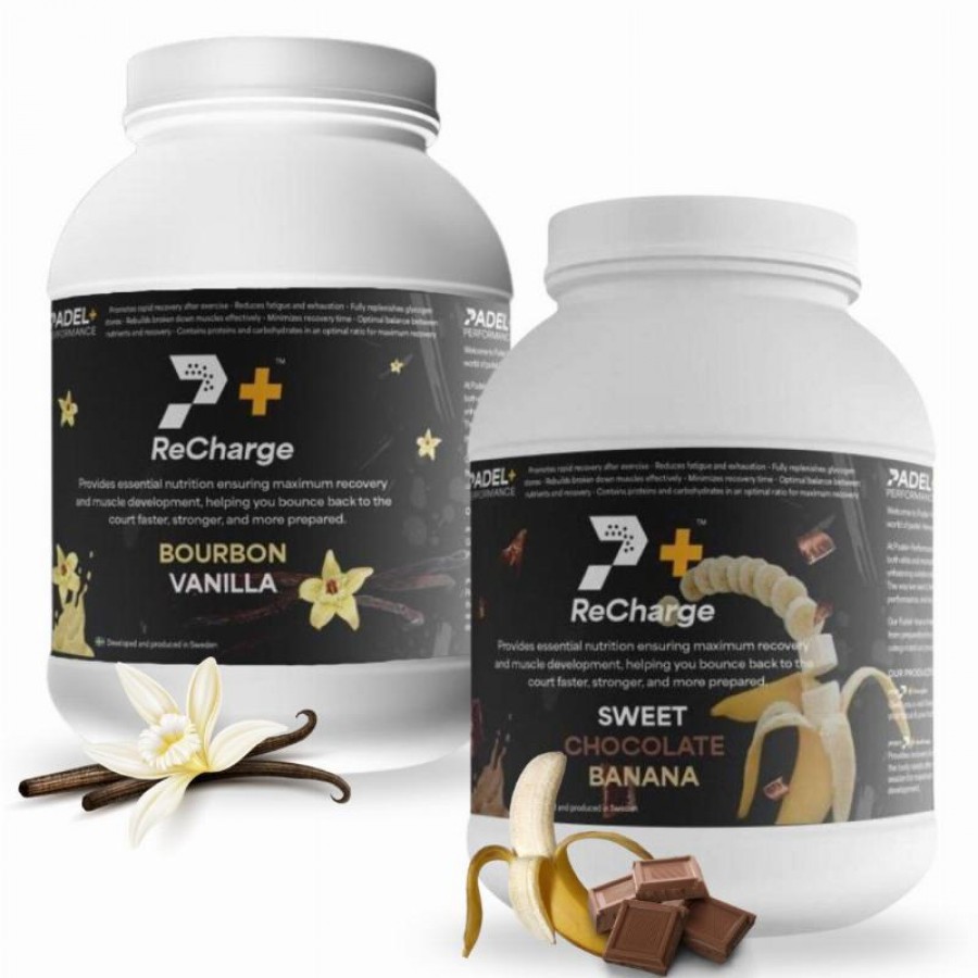 Pack Bote Padel Performance ReCharge Vainilla y Chocolate Banana  Oferta + Barato