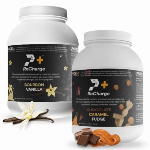 Pack Bote Padel Performance ReCharge Vainilla y Chocolate Caramelo