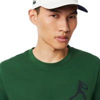 Pack Lacoste Novak Djokovic T-Shirt Green and White Cap PADELPOINT Pack Lacoste Novak Djokovic T-Shirt Green and White Cap
