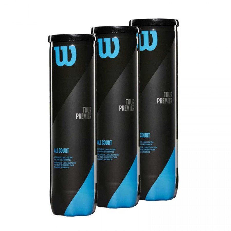 Pacote de 3 Caixas de 4 Pelotas Wilson Tour Premier All Court  Oferta + Barato