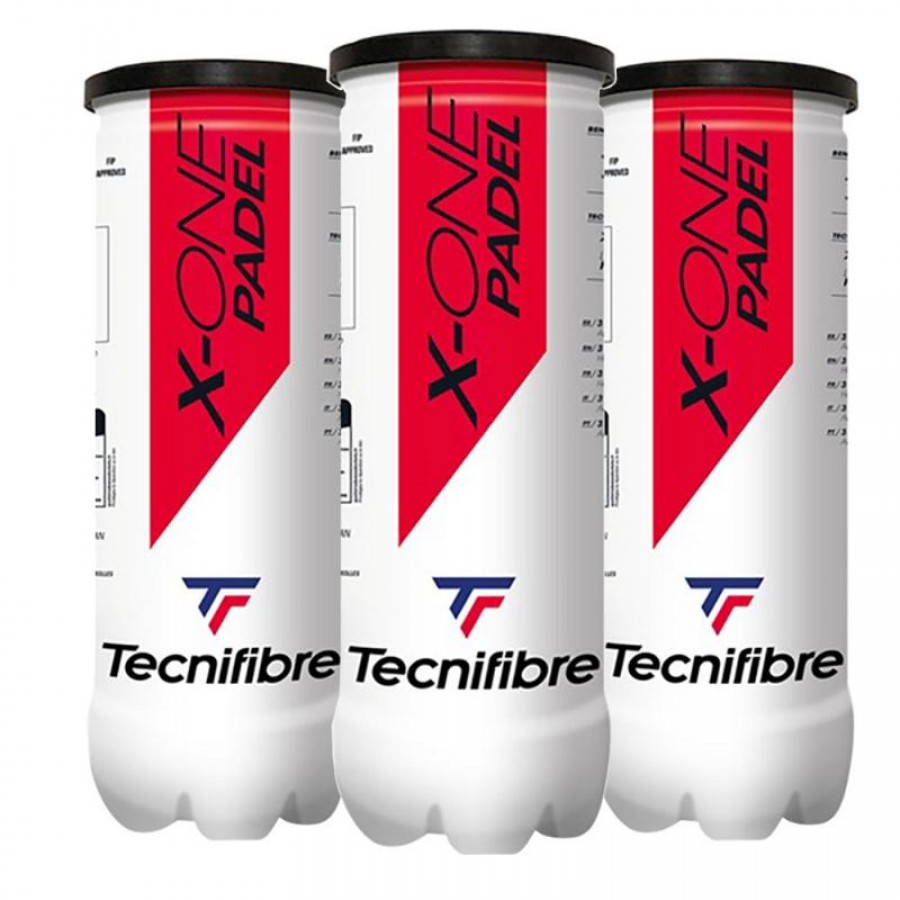Pack of 3 Cans of Tecnifibre Padel X-One Balls PADELPOINT Pack of 3 Cans of Tecnifibre Padel X-One Balls