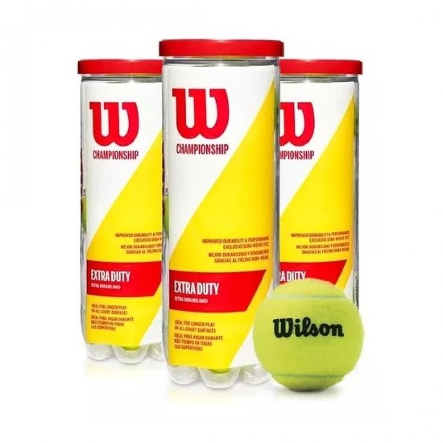 Pack de 3 Botes de Pelotas Wilson Championship Extra Duty  Oferta + Barato
