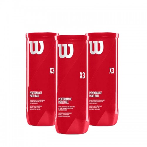 Pack of 3 Wilson X3 Ball Cans