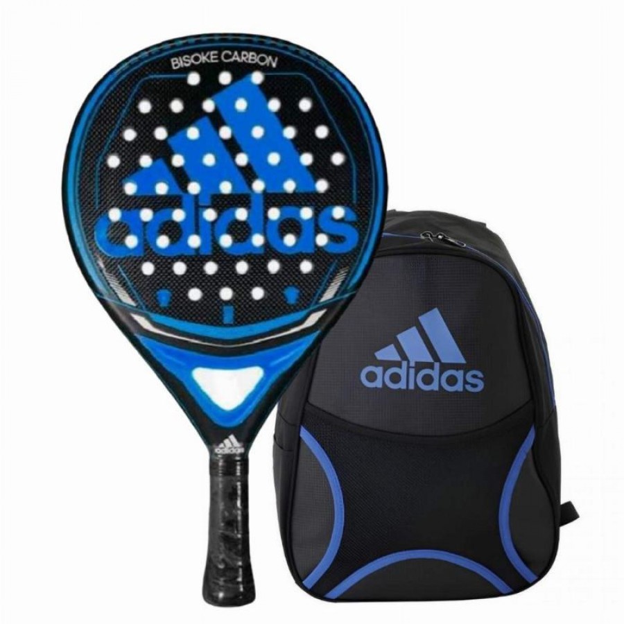 Pack Adidas Bisoke Carbon Blue Racket with Backpack  Offer + Cheap