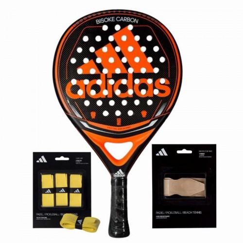 Adidas Bisoke Carbon Racket Pack with Overgrips and Protector