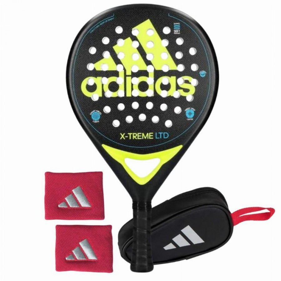 Pack Raquete Adidas X-Treme Lime Black com Porta-Moedas e Sacos de Pulso   Oferta + Barato