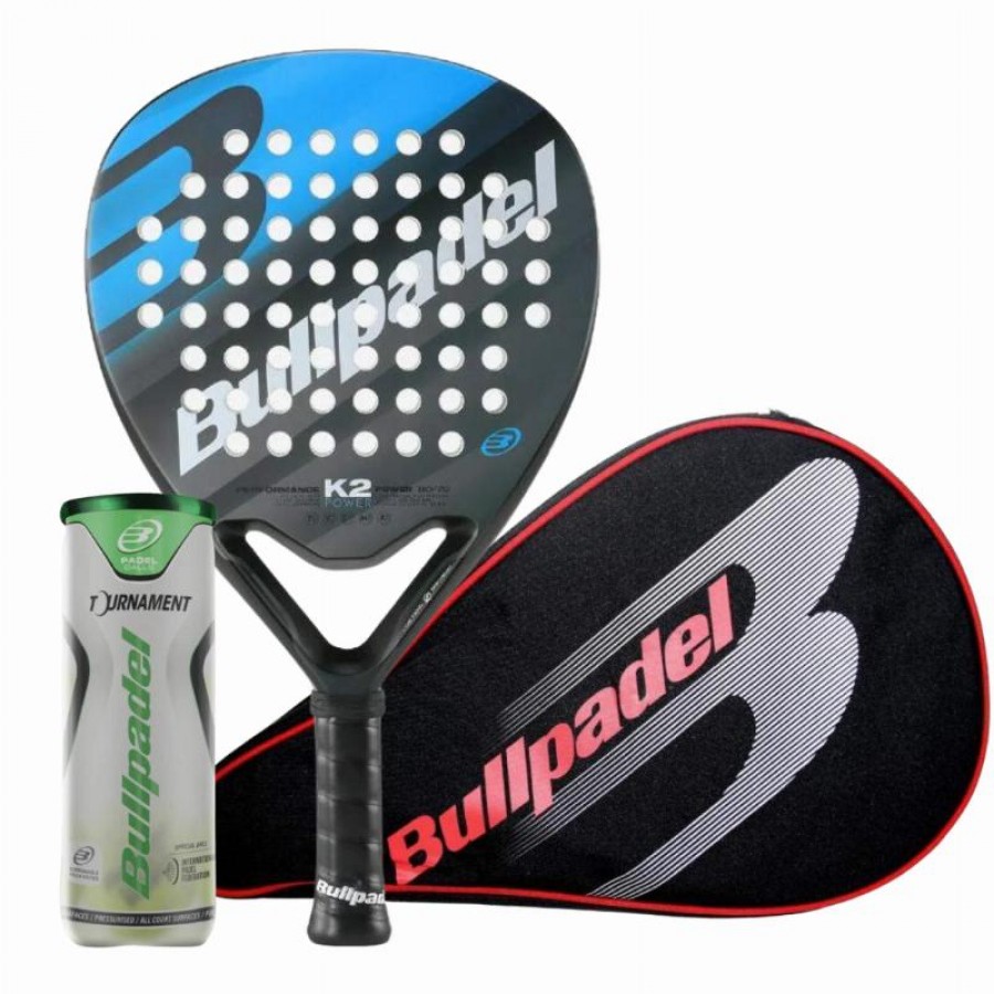 Pack de raquettes Bullpadel K2 Power 2023 avec etui et balles  Offre - Pas cher