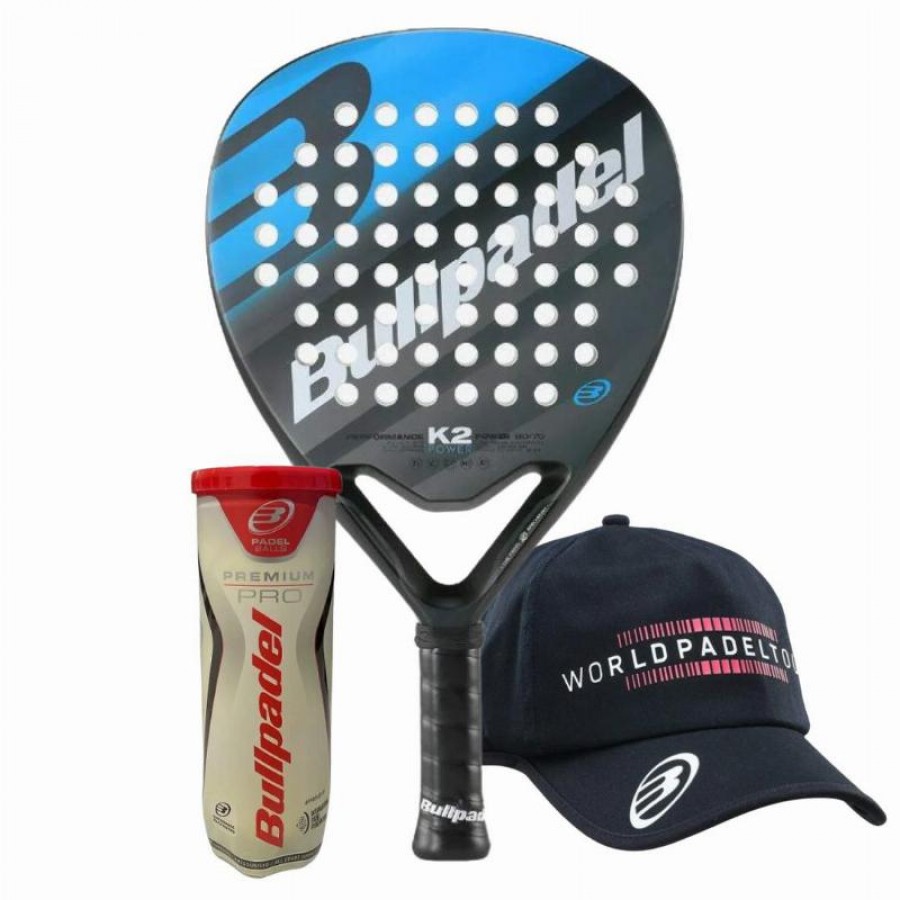 Pack de raquettes Bullpadel K2 Power 2023 avec capuchon et balles  Offre - Pas cher