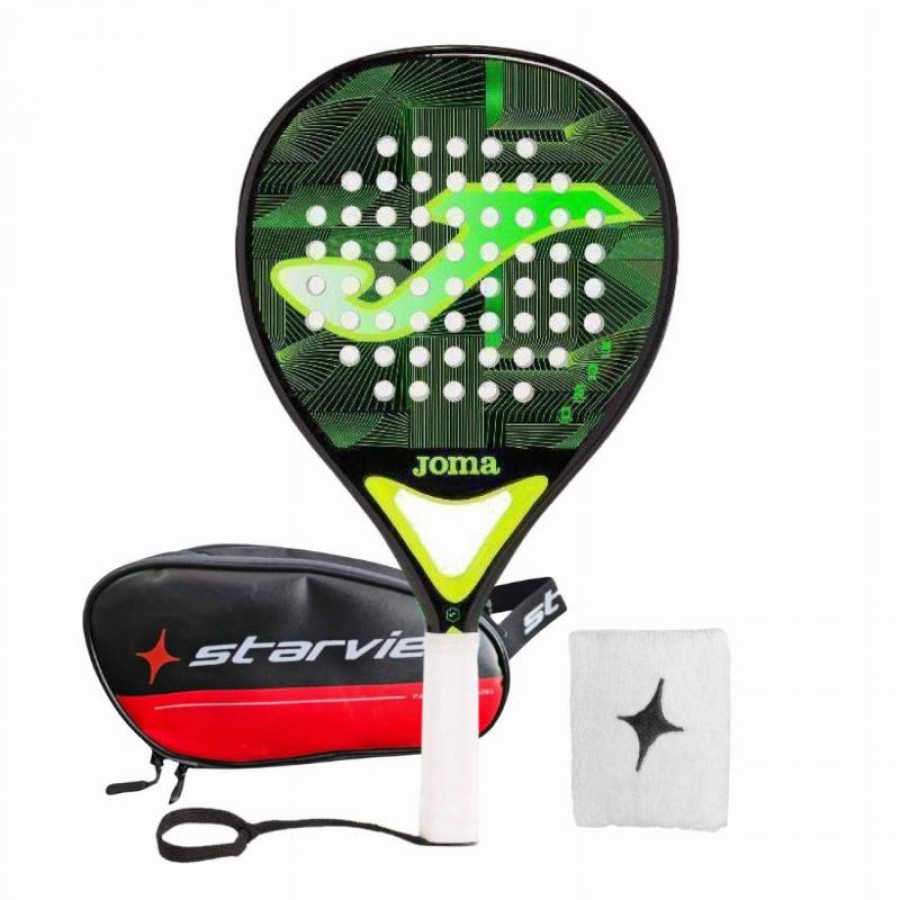 Pack Joma Open Black Fluor Green Shovel with Toiletry Bag and Wristband  Offer + Cheap