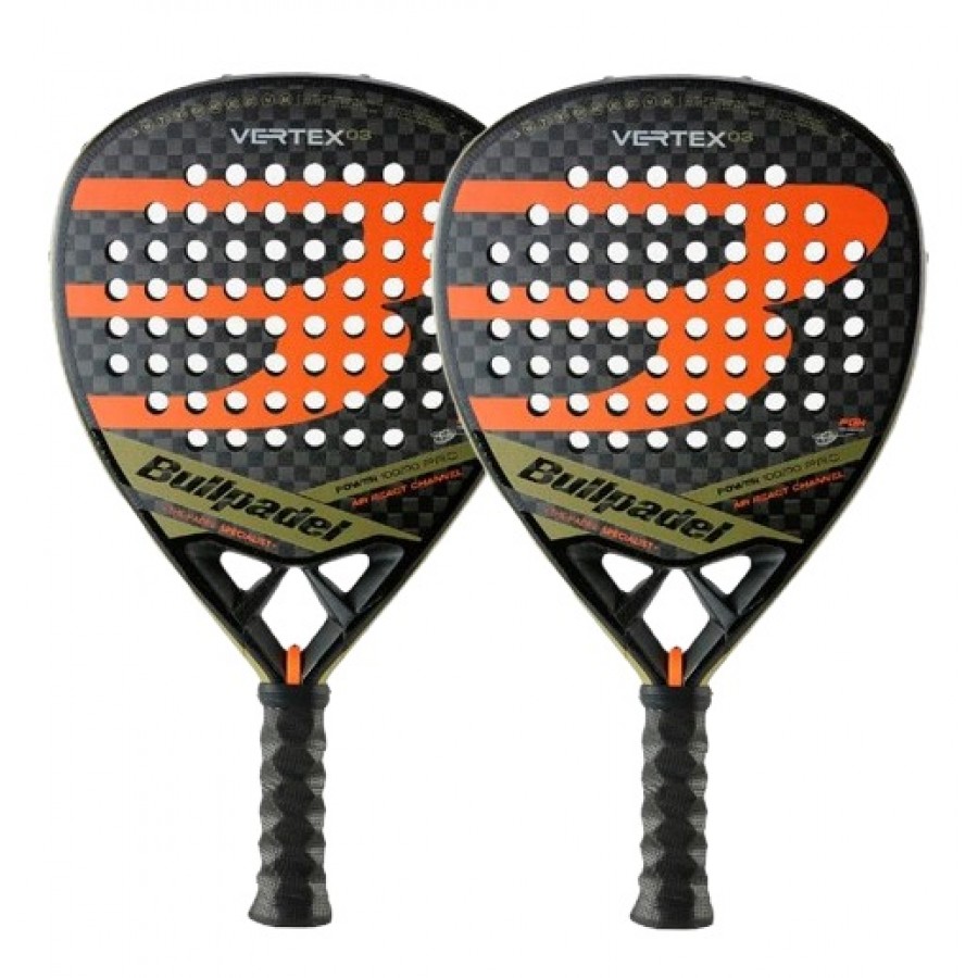 Pacote Raquete Bullpadel Tello Chingotto Vertex 03 X2  Oferta + Barato