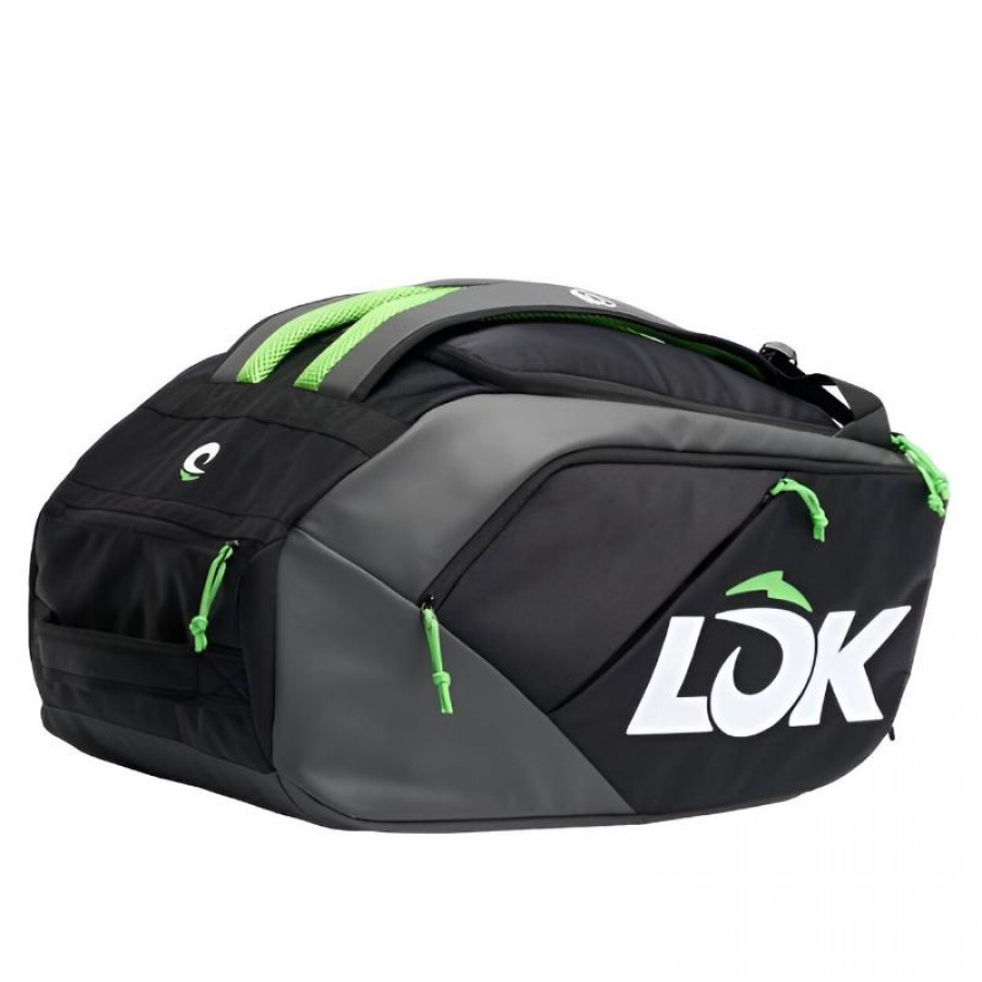 Lok Maxx Black Dark Gray Lime Padel Bag  Offer + Cheap