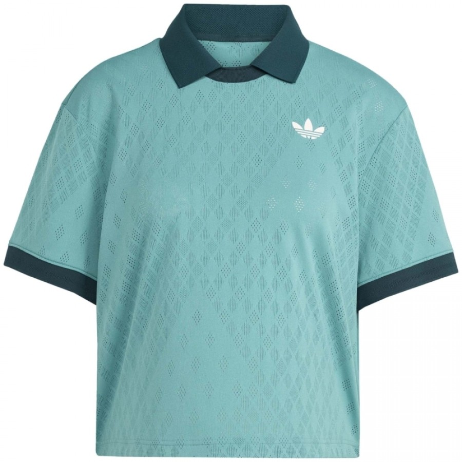Polo Femme Adidas Original Pro London Turquoise  Offre - Pas cher