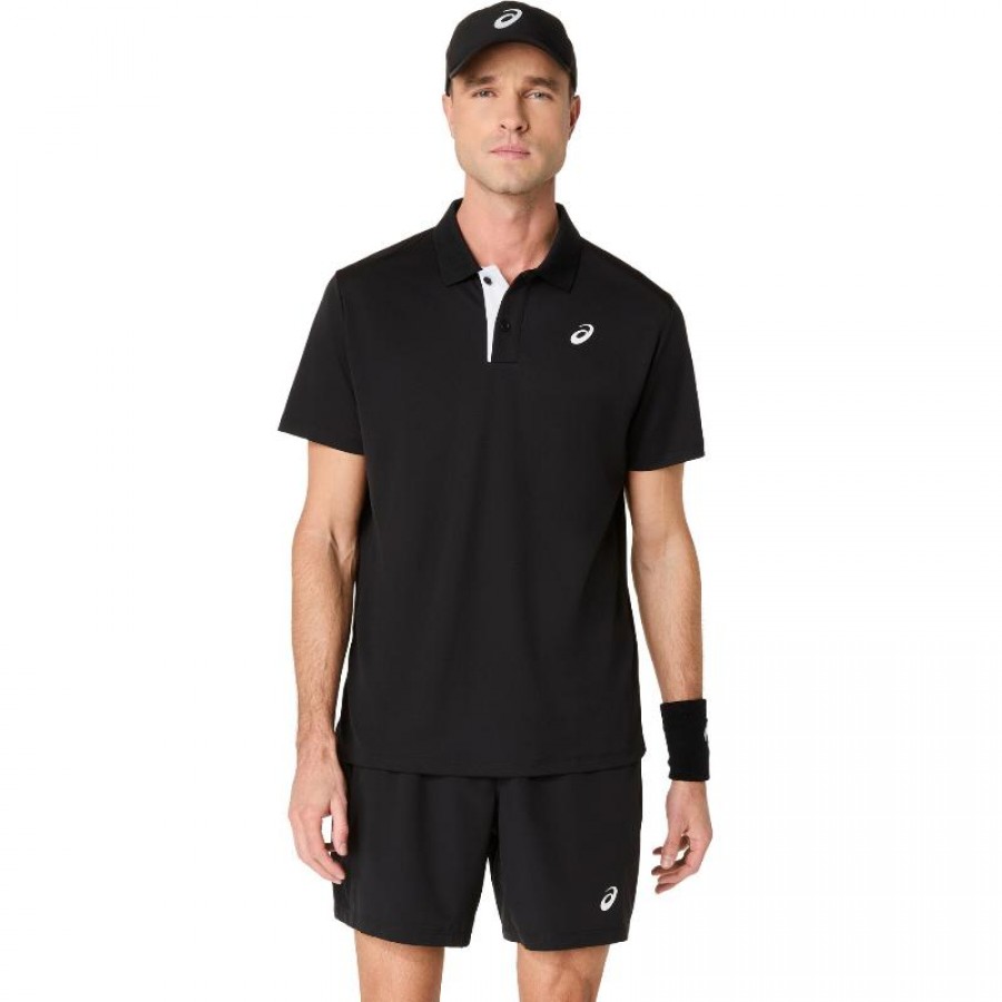Polo Asics Tribunal Negro