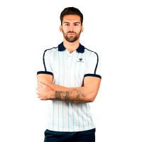 Cartri Amonet White Navy Blue Polo Shirt