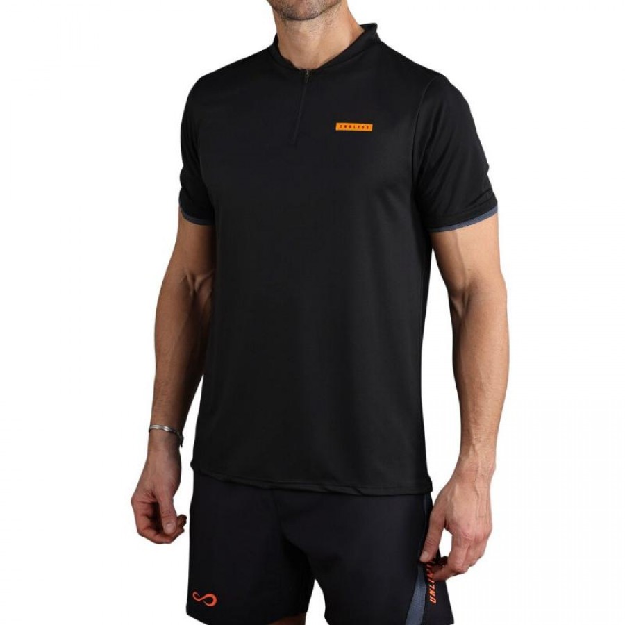 Polo Endless Bravery Negro Naranja  Oferta + Barato