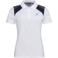 Head Club 22 White Navy Blue Women''s Polo Shirt