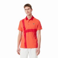 Polo Lacoste Novak Djokovic Ultra Dry Naranja Rojo  Oferta + Barato