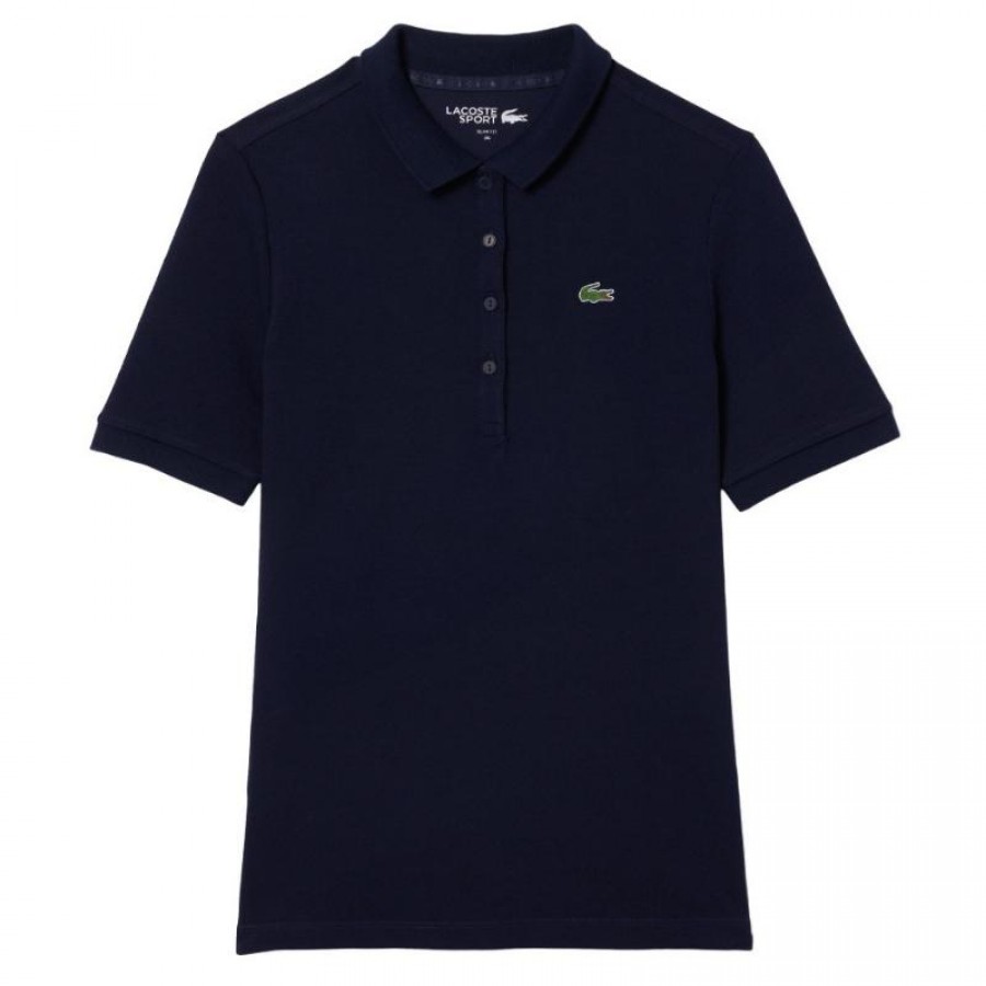 Polo Lacoste Pique Azul Marino Mujer  Oferta + Barato