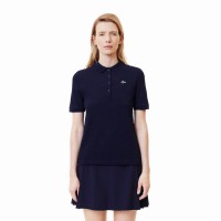 Polo Lacoste Pique Azul Marino Mujer  Oferta + Barato
