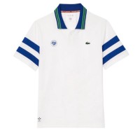Lacoste Roland Garros Medvedev White Navy Polo Shirt  Offer + Cheap