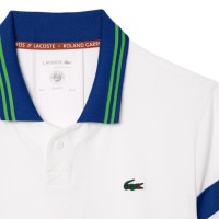 Lacoste Roland Garros Medvedev White Navy Polo Shirt  Offer + Cheap