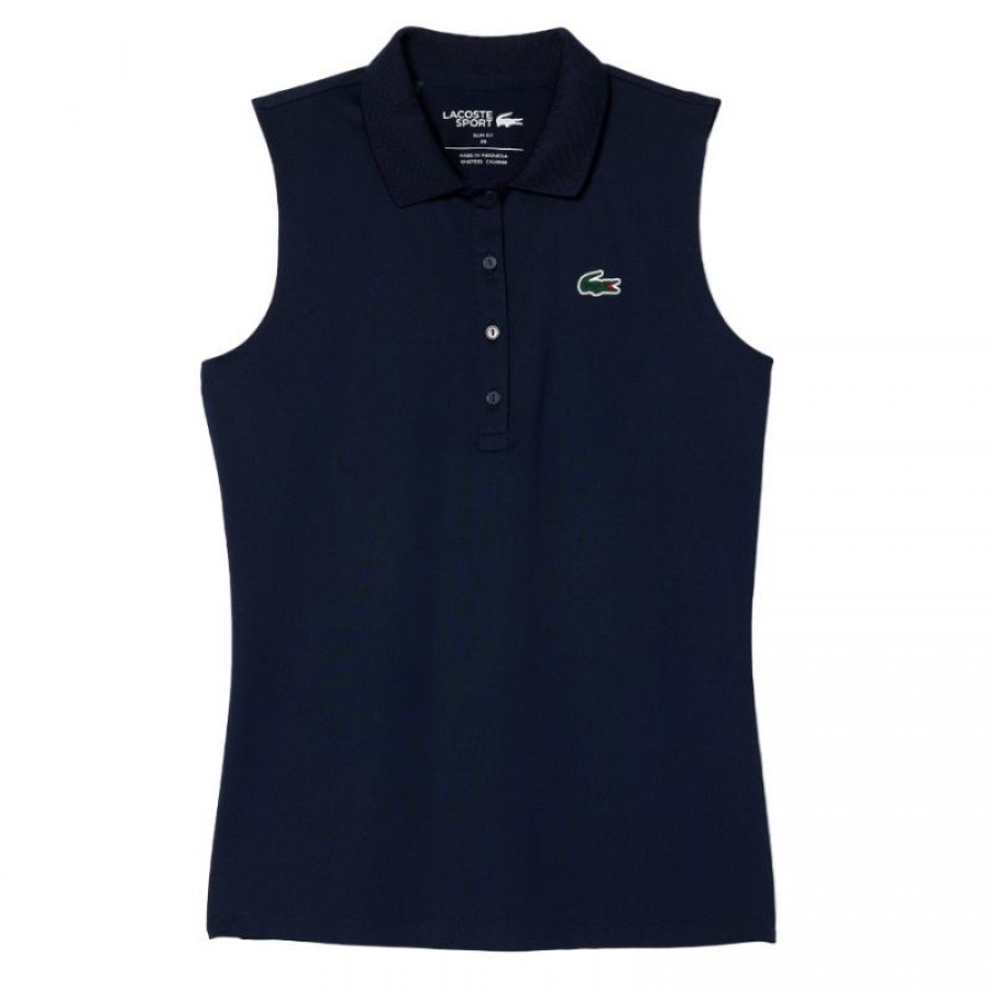 Polo Lacoste Ultra Dry Azul Marino Mujer  Oferta + Barato