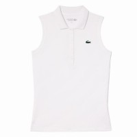Polo Feminino Lacoste Ultra Dry Branco  Oferta + Barato