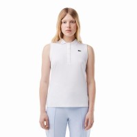 Polo Feminino Lacoste Ultra Dry Branco  Oferta + Barato