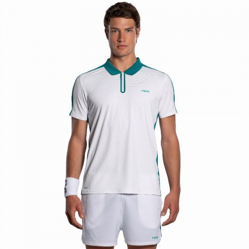 Polo Nox Pro Blanco Verde Ivy