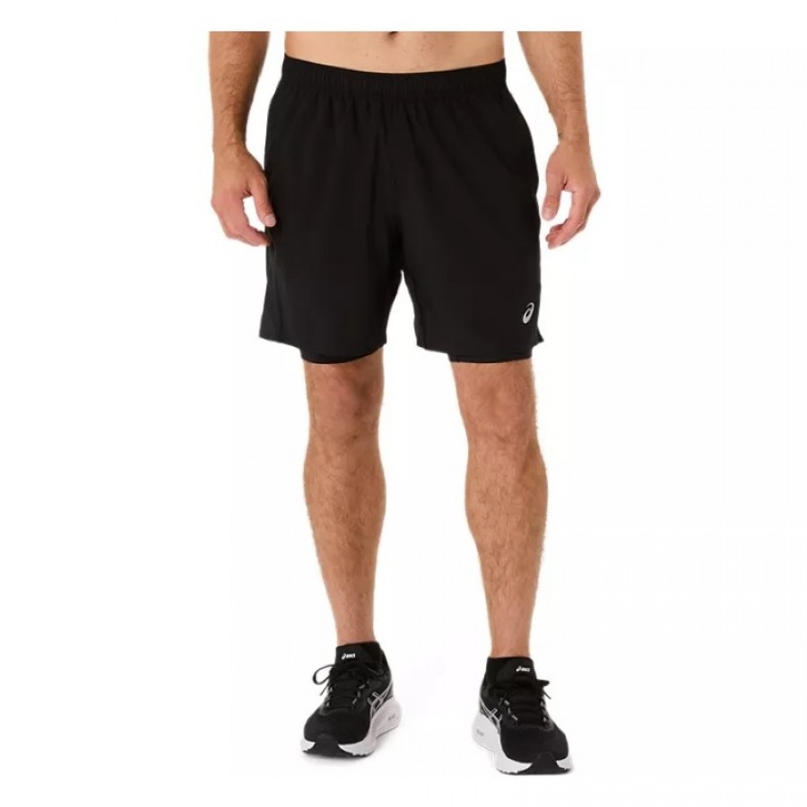 Short Asics Core 2N1 7IN Negro Performance  Offer + Cheap
