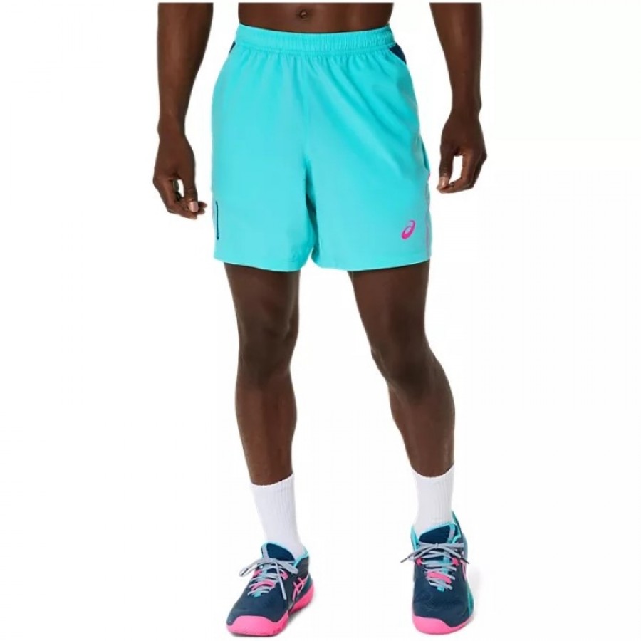 Short Asics Padel Court 7IN Azul Aqua  Oferta + Barato